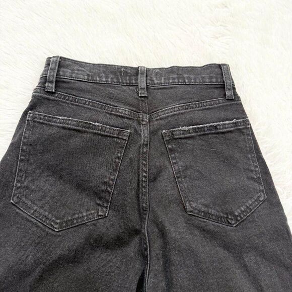 Abercrombie & Fitch Ankle Straight Ultra High Rise Distressed Jeans Black 26/2 - Picture 8 of 8